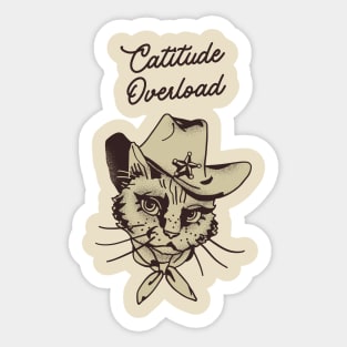 Catitude Overload Sticker